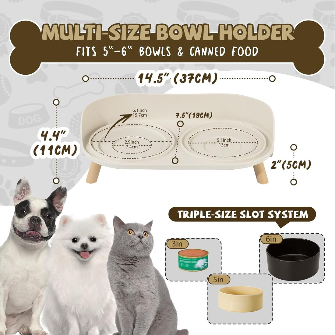 Raised Dog Feeder Bowl Stand