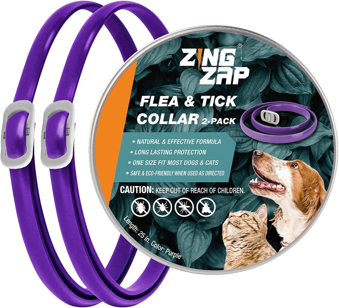 ZingZap Flea & Tick Collar Plant Powered Purple 2-Pack