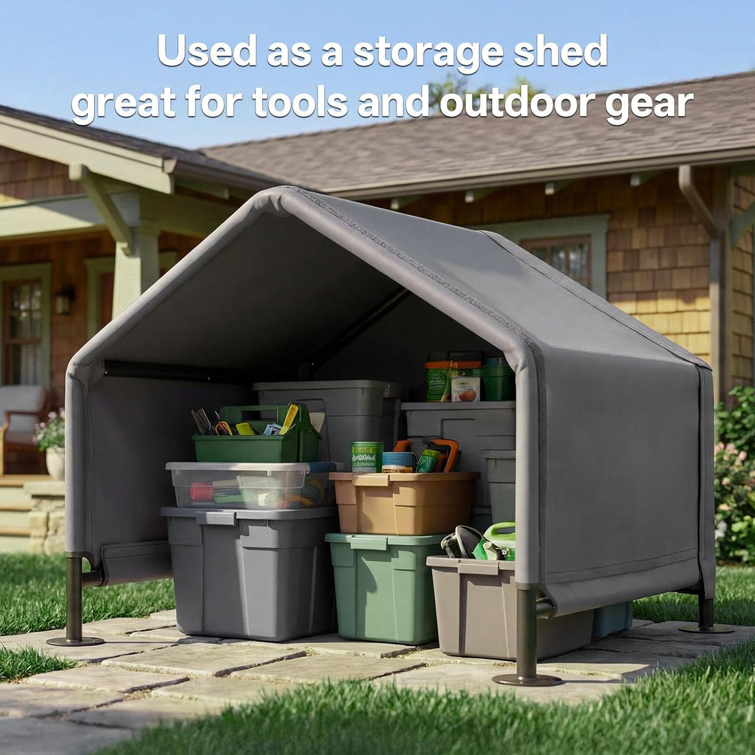 MEWANG Small Dog Tent Outdoor, Pet Shade Shelter Outside, Gray