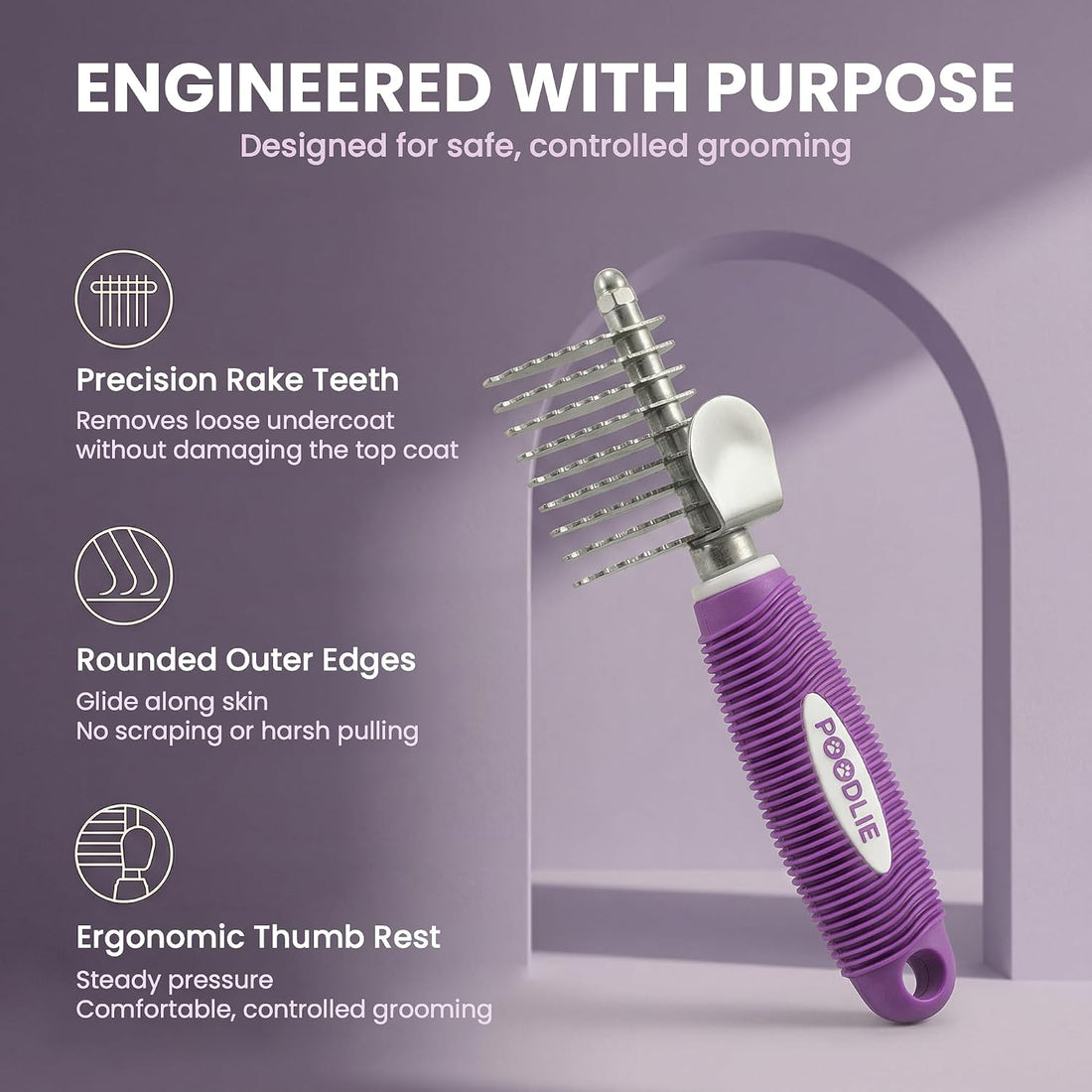 Poodle Pet Dematting & Detangling Comb