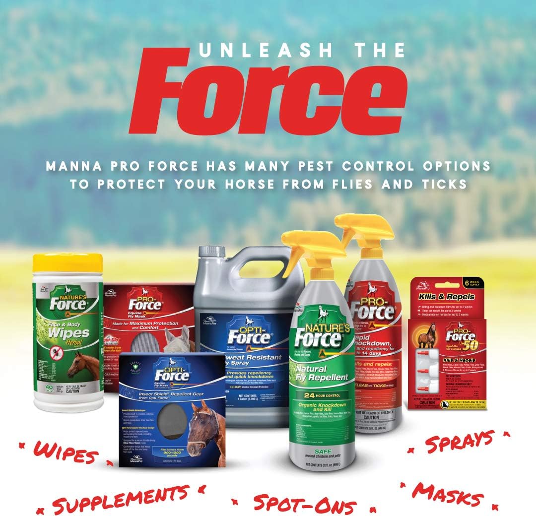 Manna Pro Pro-Force Horse Fly Spray, Ready-to-Use Formula, 32 oz
