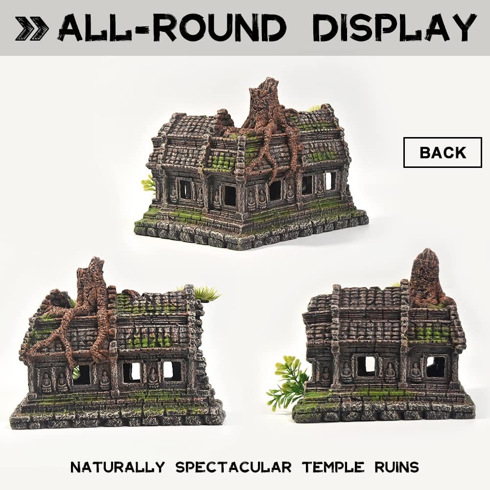 Aquarium Decorations Large Fish Tank Ornament Reptile House Shelter
