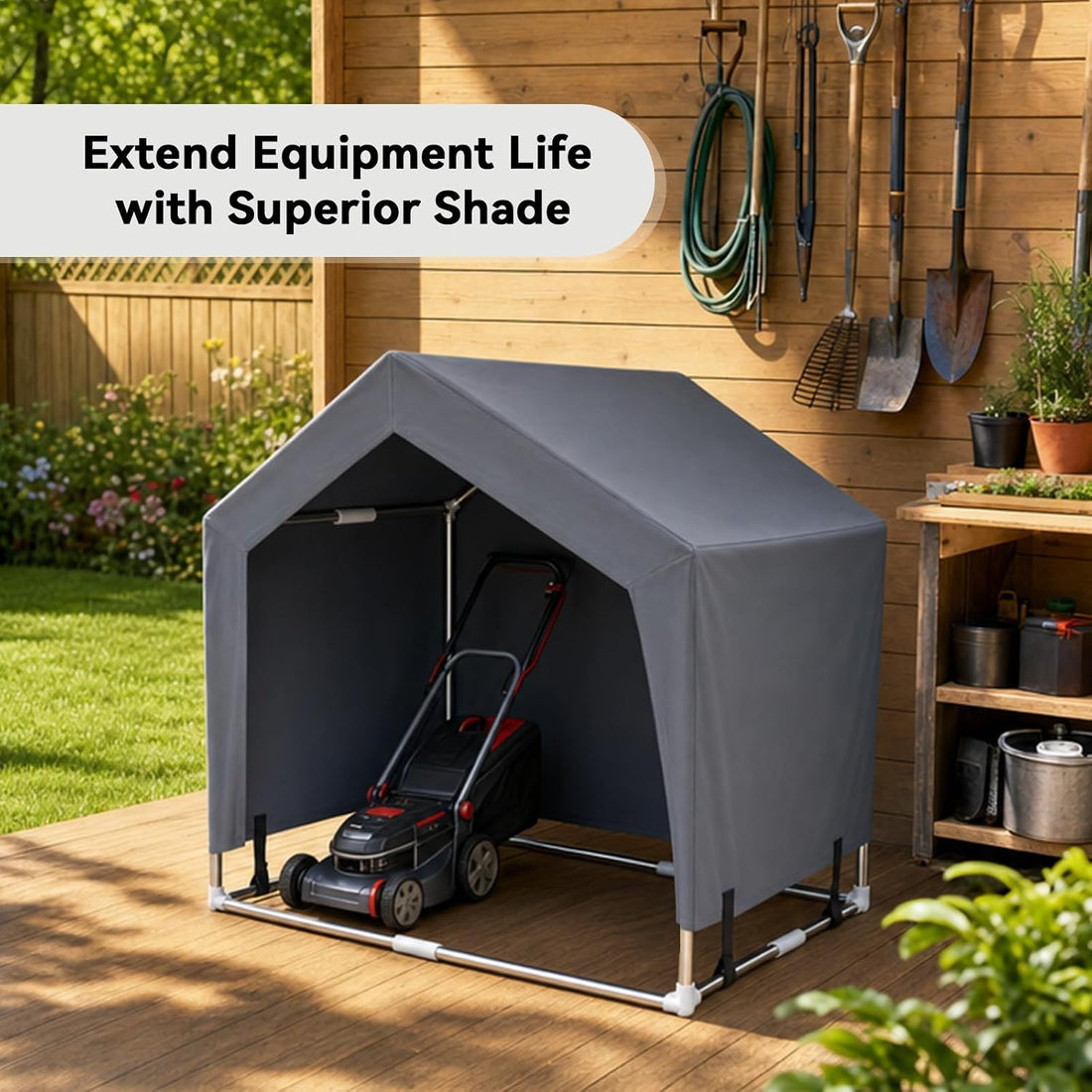 Outdoor Dog House Tent, Stainless Steel Frame Dog Shade Shelter