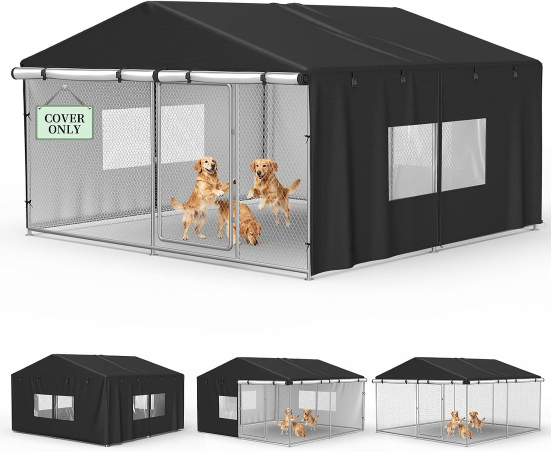 COSHNIBI Outdoor Dog Kennel Cover