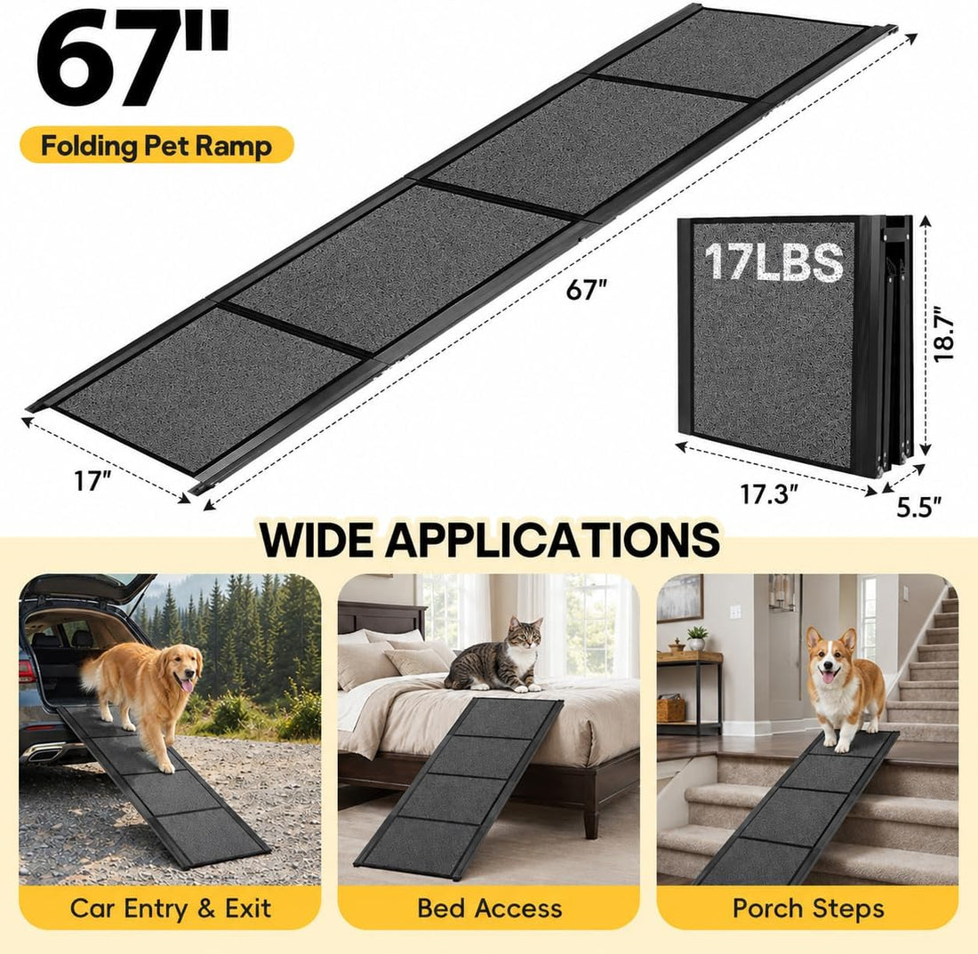 Dog Ramp for Large Pets, 71" L x 20" W