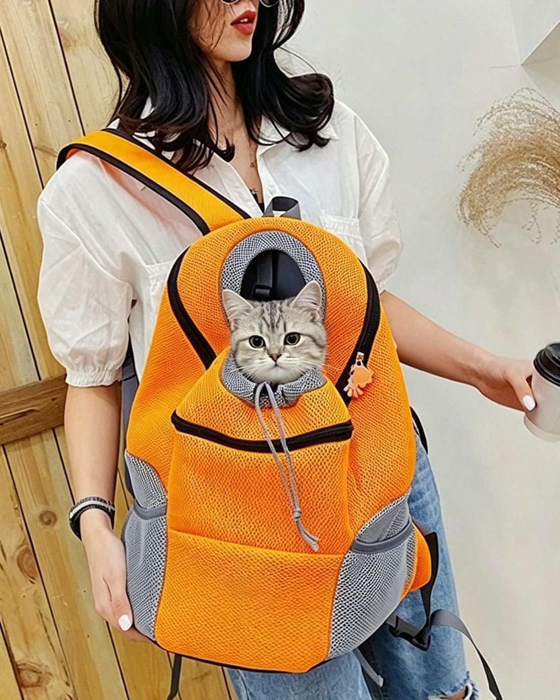 Front Dog Carrier Backpack, Hands-Free Chest Travel Backpack