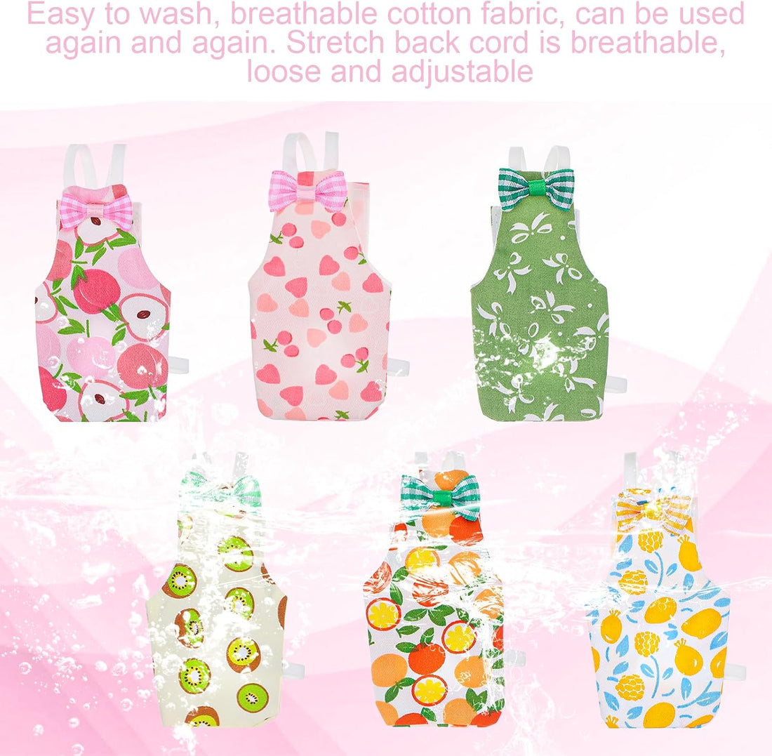 6Pcs Bird Diaper - Cute Parrot Pants with Waterproof (Medium)