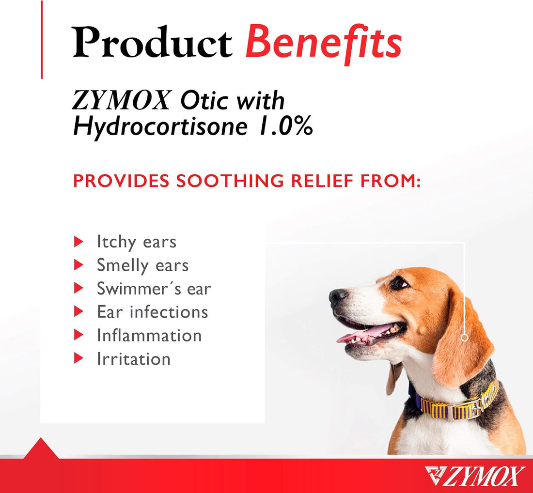 Zymox Otic Enzymatic Solution for Dogs and Cats to Soothe Ear