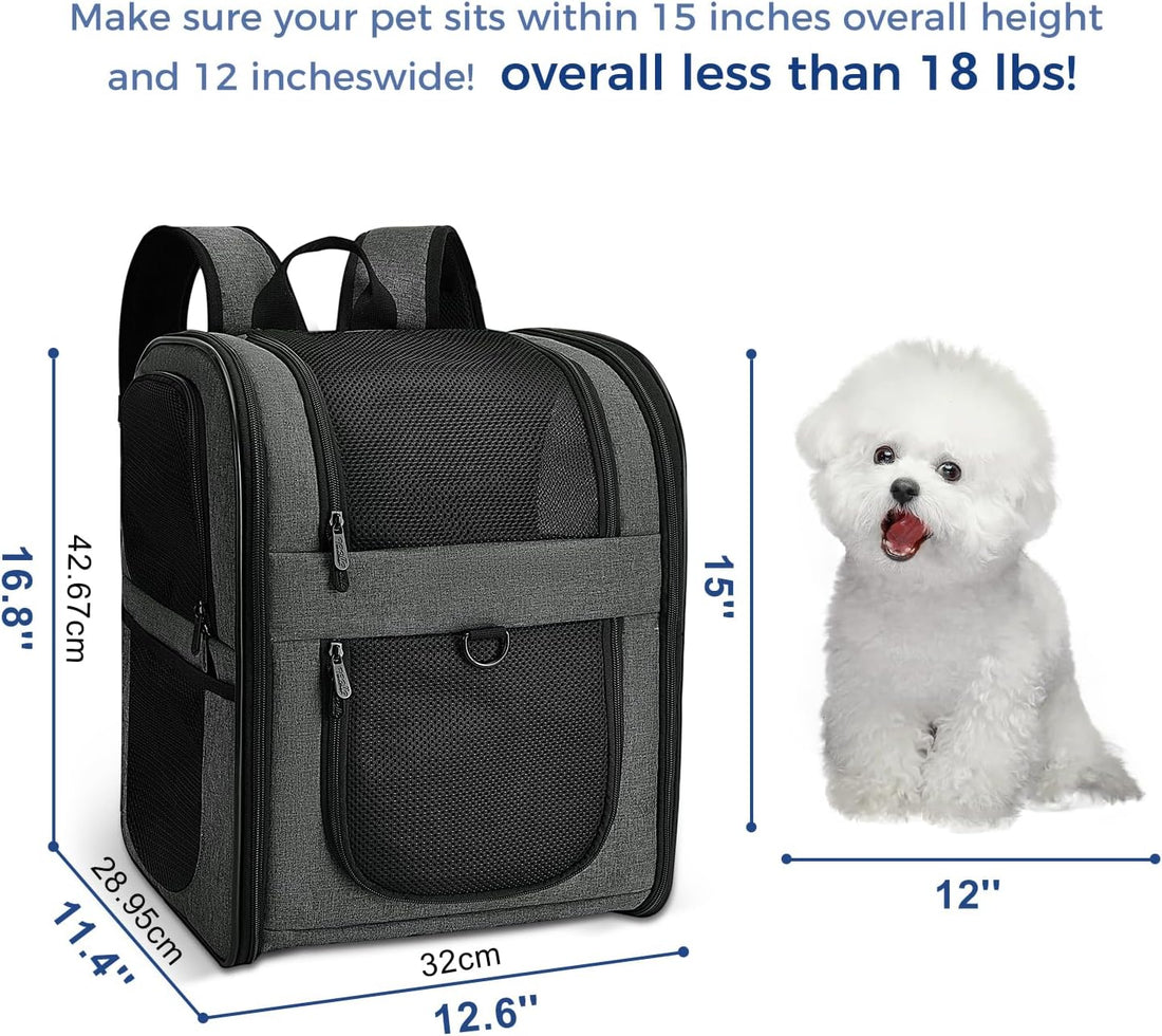 Apollo Walker Pet Carrier Backpack for 4-18lb Cats and Dogs, Puppies