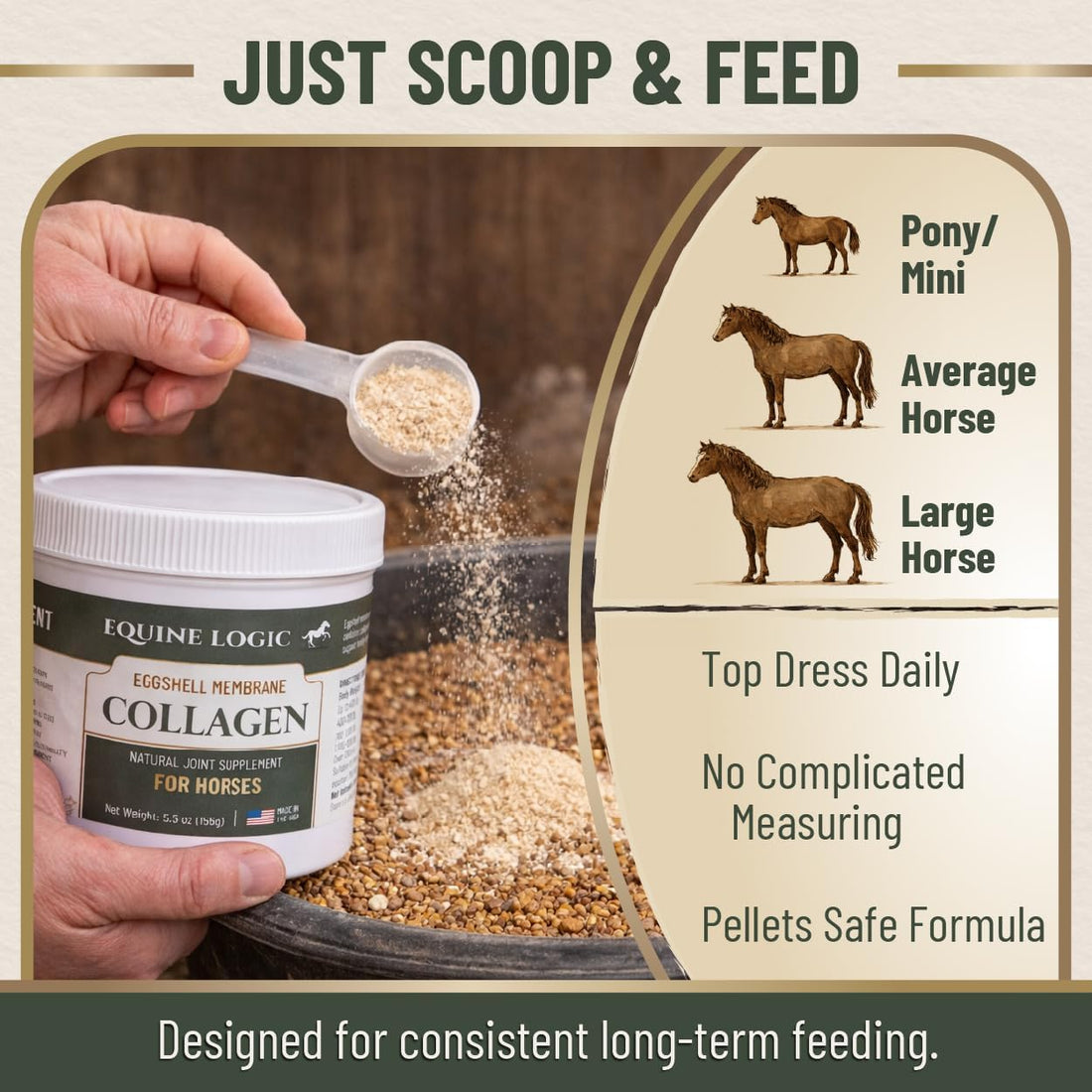 Eggshell Membrane Collagen for Horses - Joint Support 5.5 oz