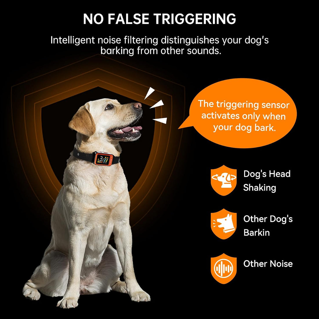 Dog Bark Collar-Rechargeable Smart Barking Collar- Anti Bark Training