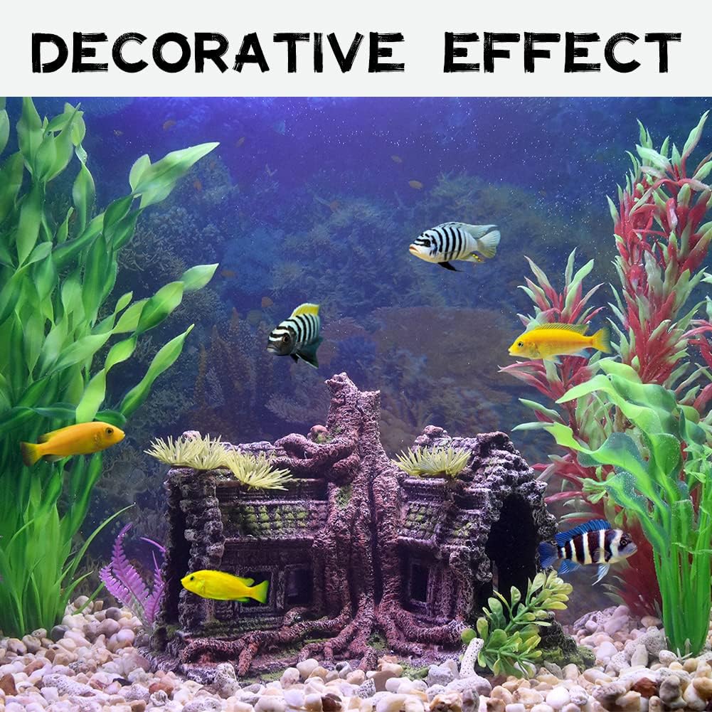 Aquarium Decorations Large Fish Tank Ornament Reptile House Shelter