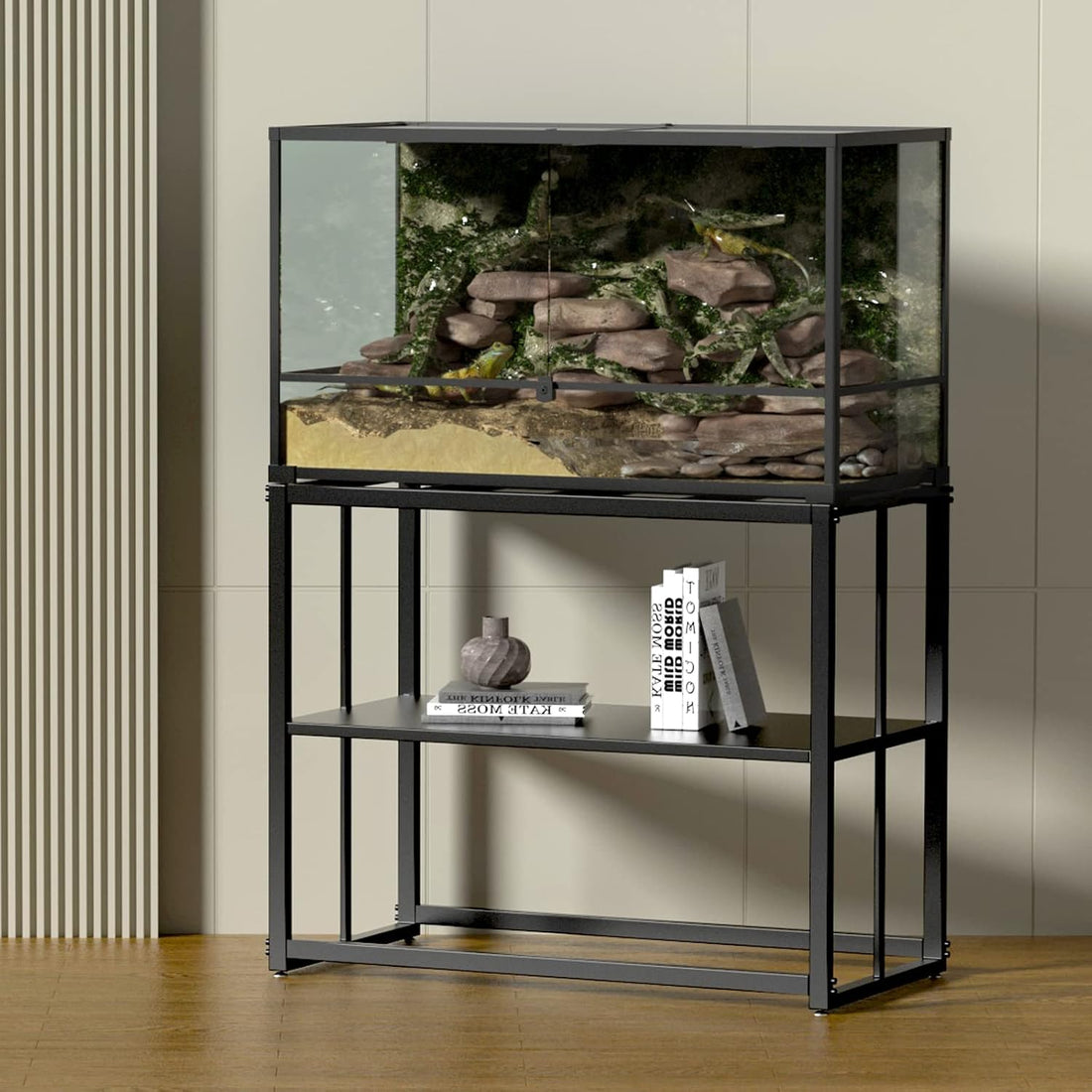 Likeem Fish Tank Stand Metal Aquarium Stand 40 Gallon Aquarium Turtle