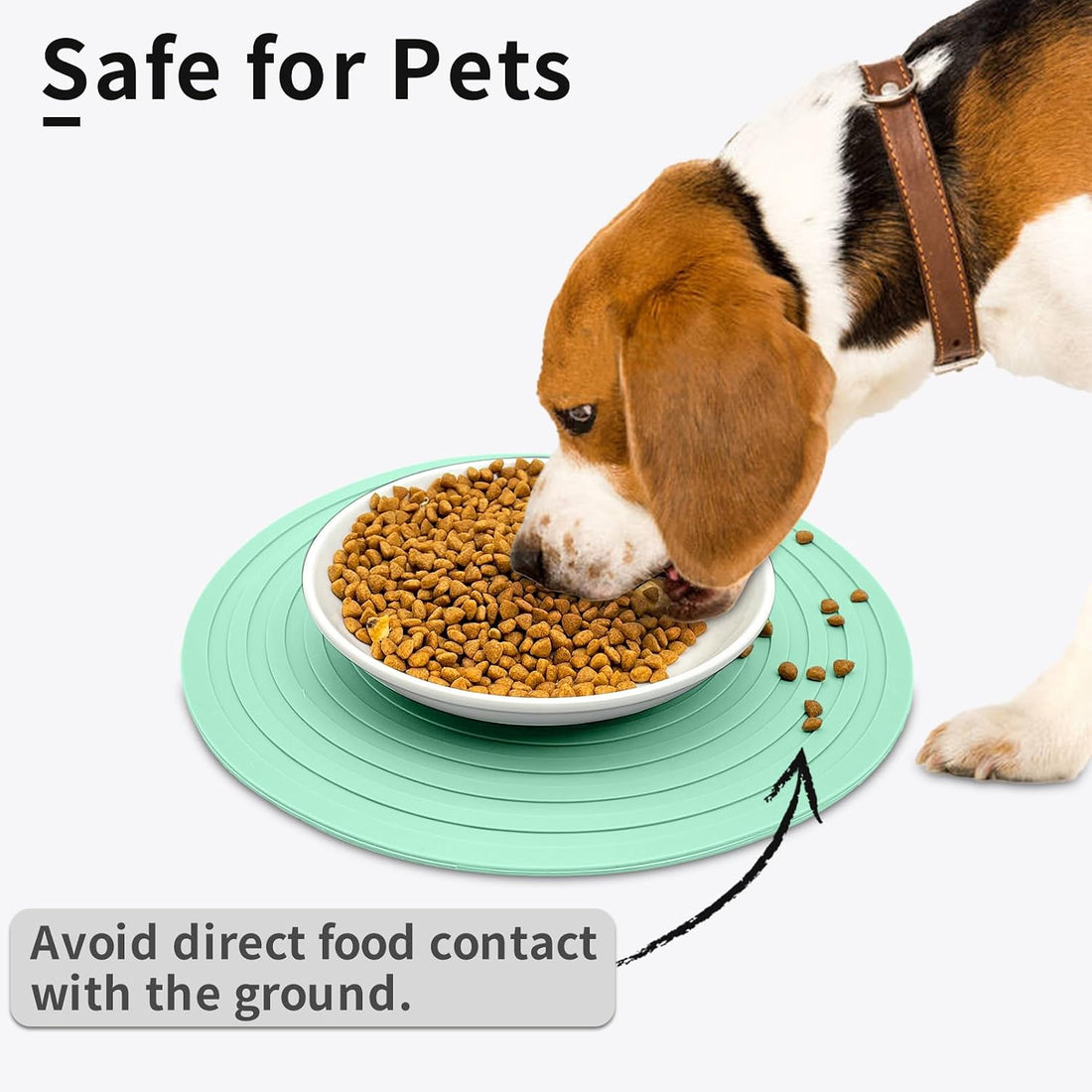 Fhiny 3PCS Silicone Pet Food Mat