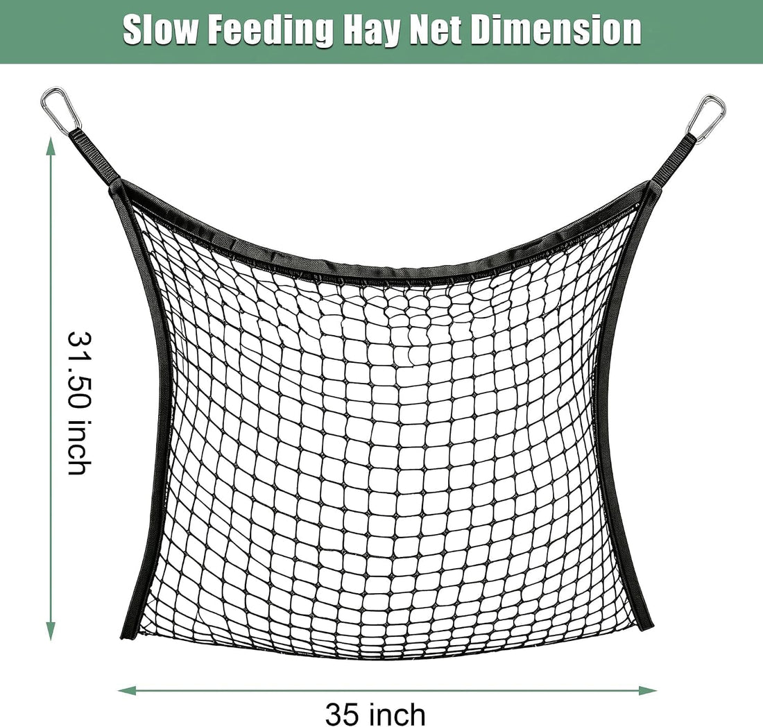 2pcs Slow Feed Hay Nets for Horses, Hay Bags for Horse 35×31 Inch
