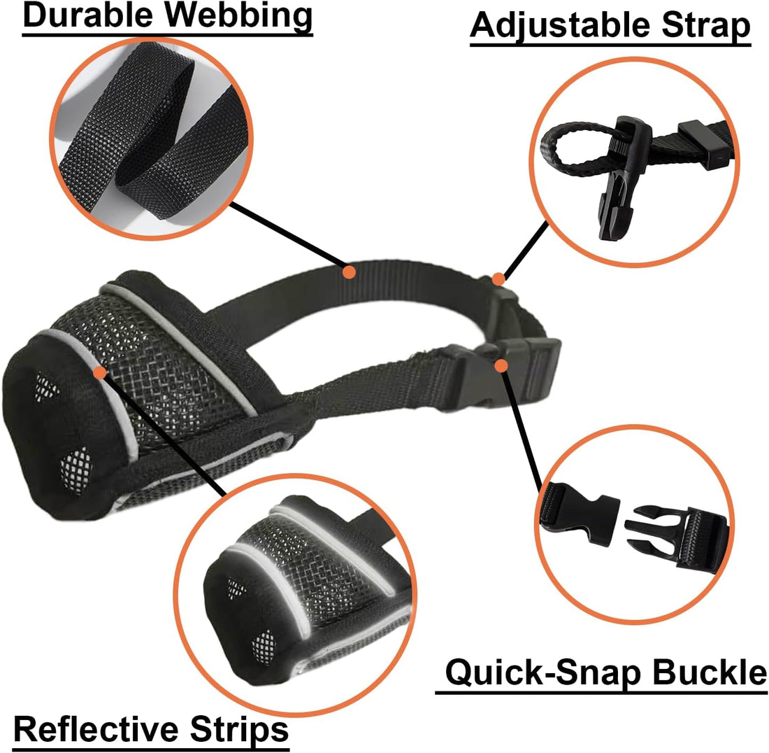 Dog Muzzle for Small Medium Large Dogs Soft Air Mesh Muzzles