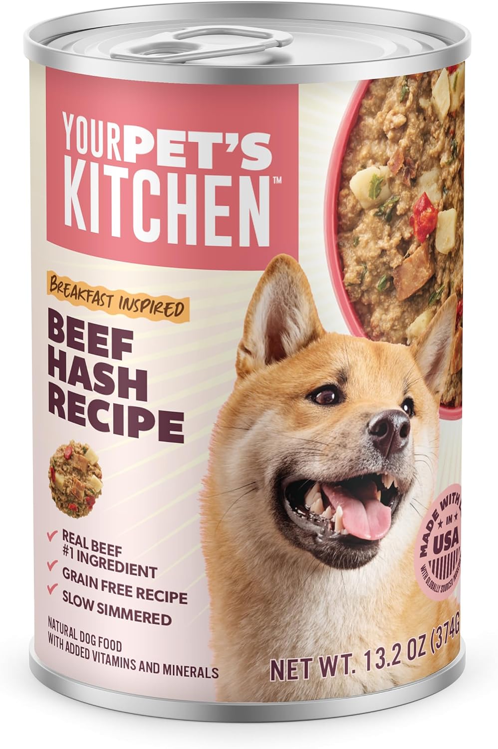 YOUR PET'S KITCHEN Beef Breakfast Hash Loaf, Adult, 13.2oz (12-Pk)