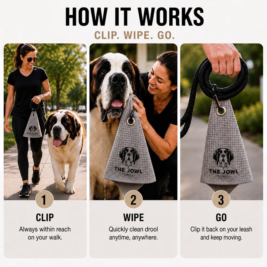 Dog Drool Towel for Large Dogs – Absorbent Microfiber Drool Catcher