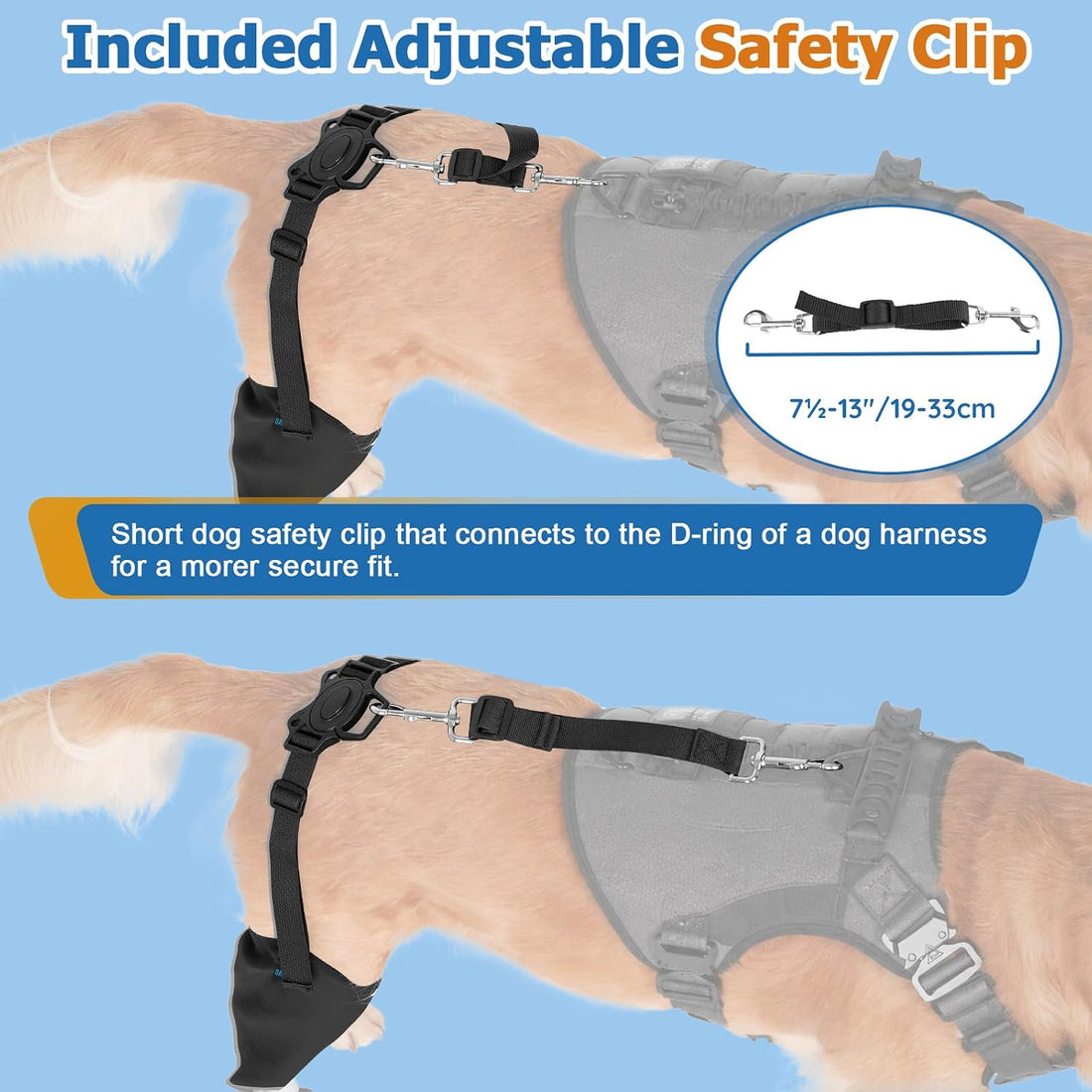 BARKLESS Rear Leg Sleeve with Paw Protector