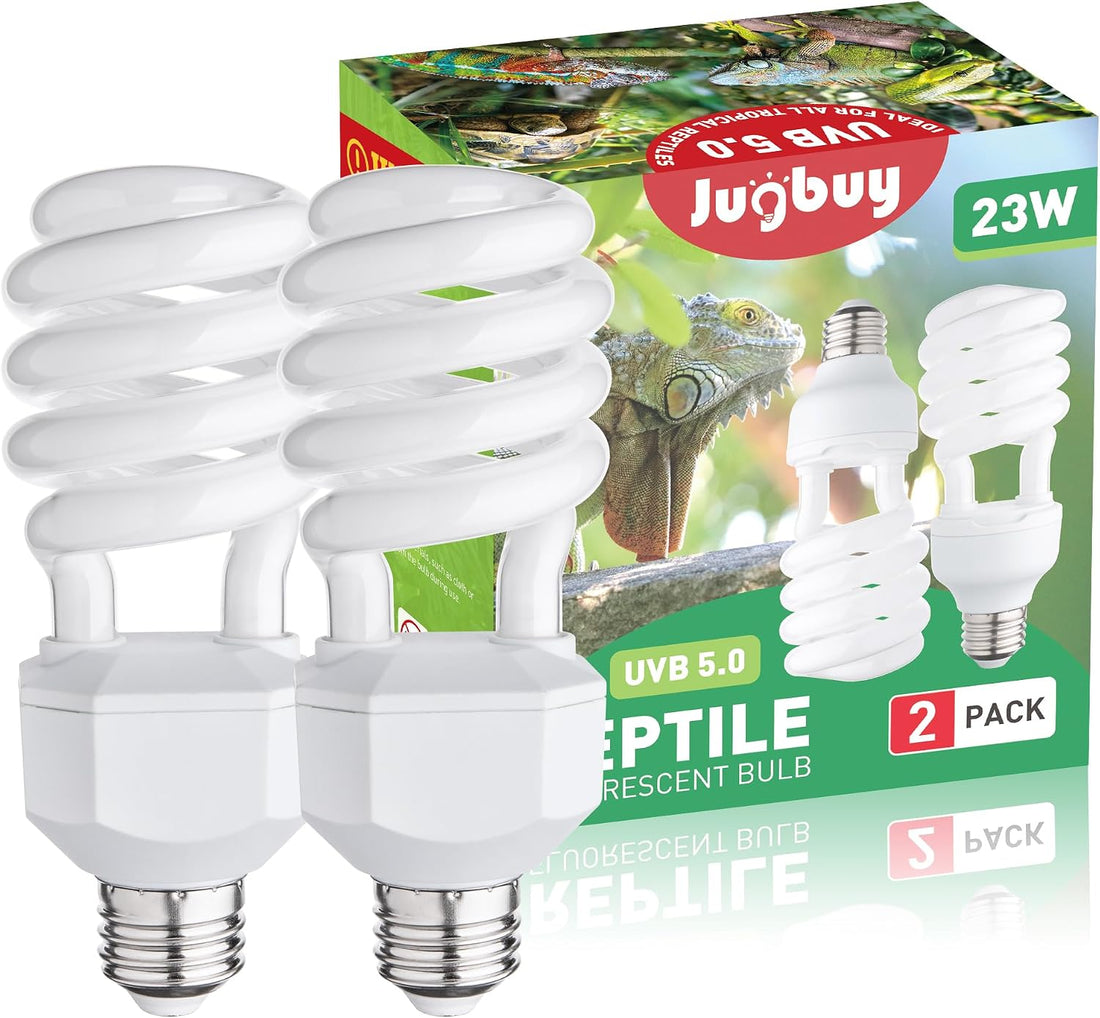 UVB Reptile Light Bulb 10.0, 23W UV Spiral Compact Florescent