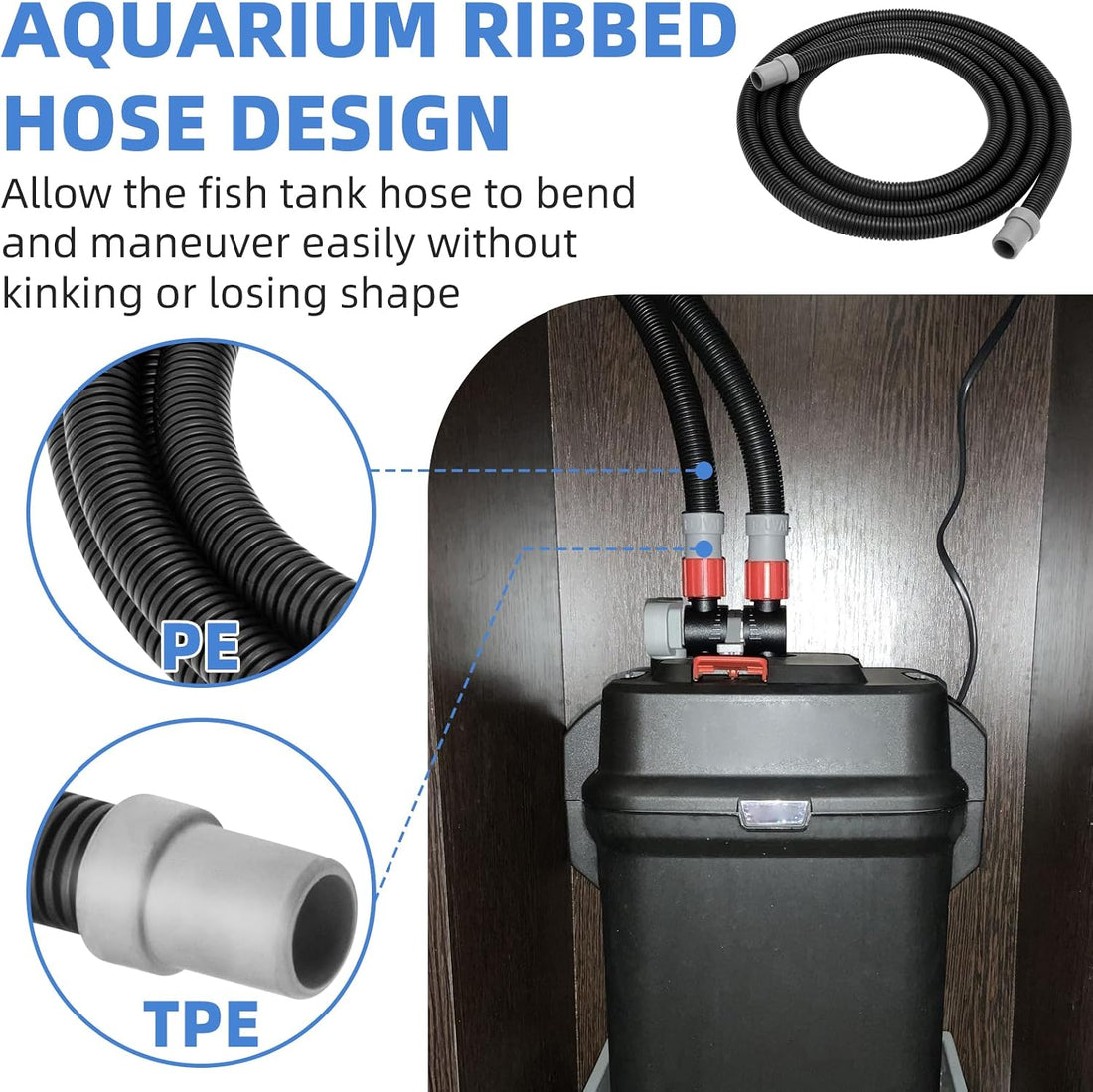 A20014 Ribbed Hosing Compatible with Fluval 106/107/206/207 Aquarium