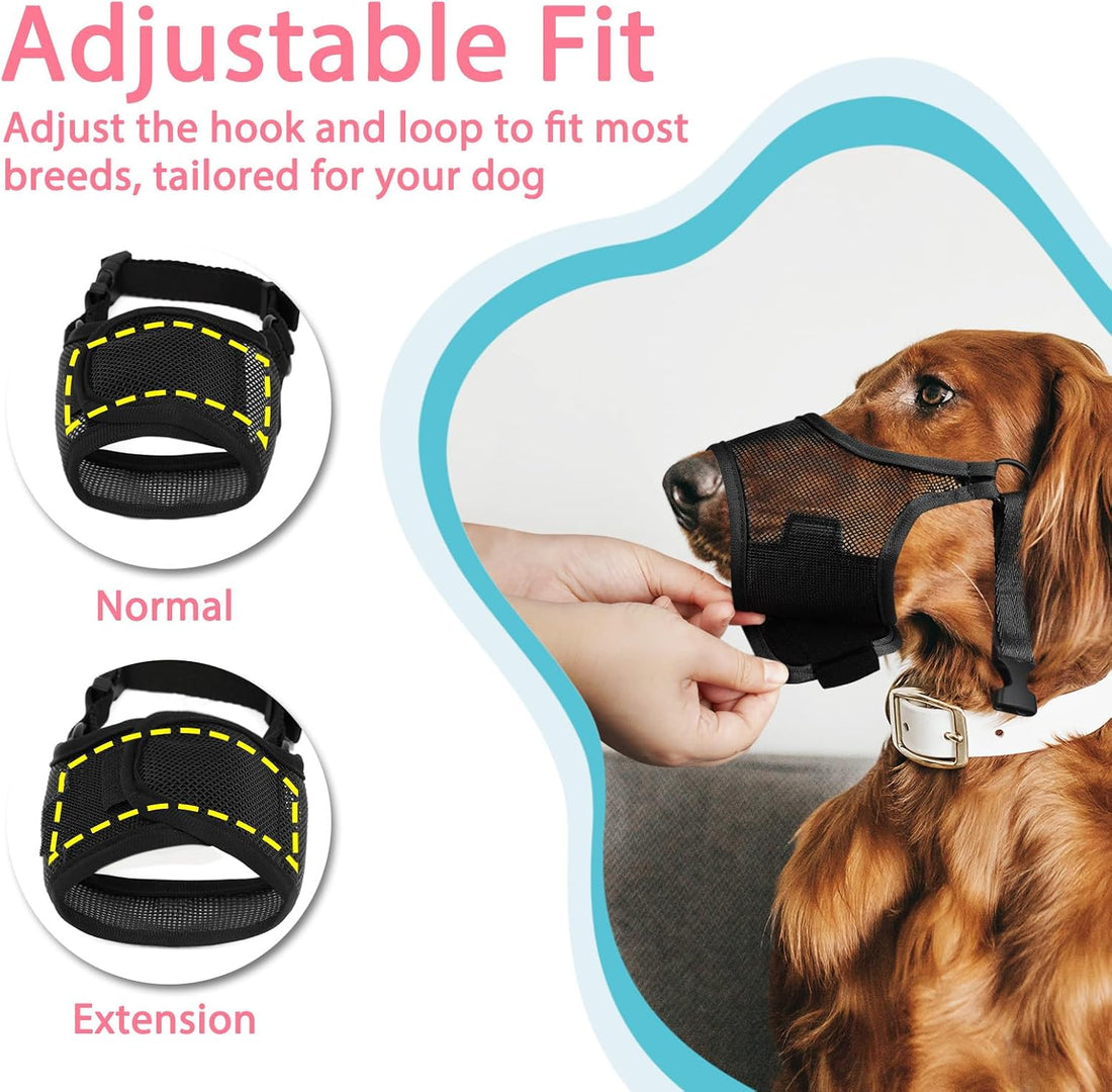 LUCKYPAW Dog Muzzle for Large Medium Small Dogs German Shepherd