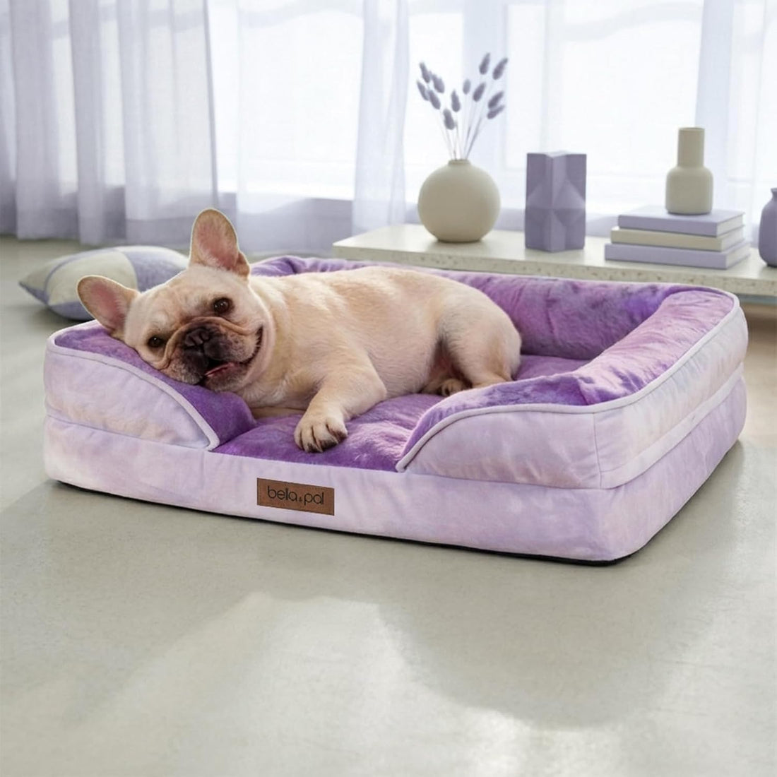 BELLA & PAL Orthopedic Dog Sofa Bed for Small/Medium Dog No Assembly