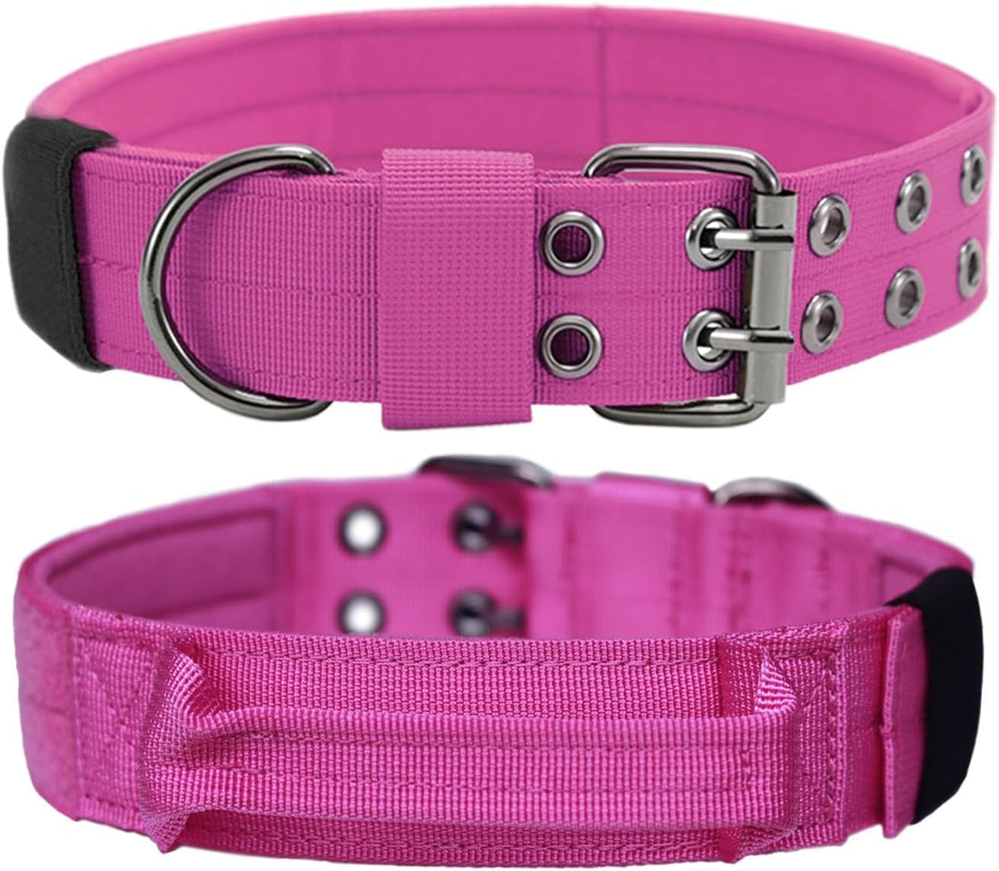 Tactical Dog Collar Heavy Duty Metal Buckle Collars for Medium Large