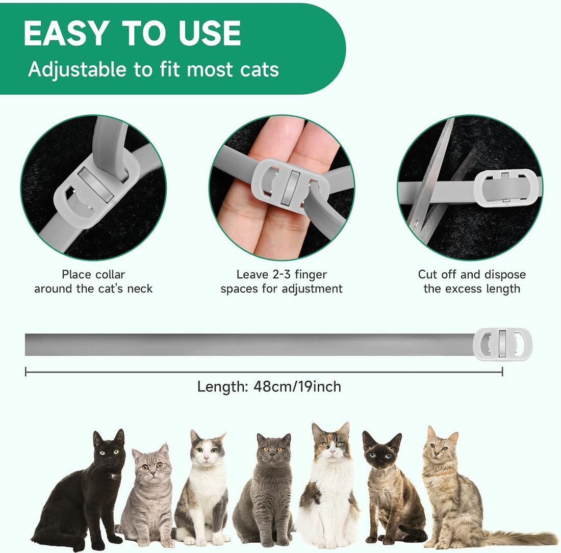 4 Pack Cat Flea Collars, Cat Flea and Tick Treatment
