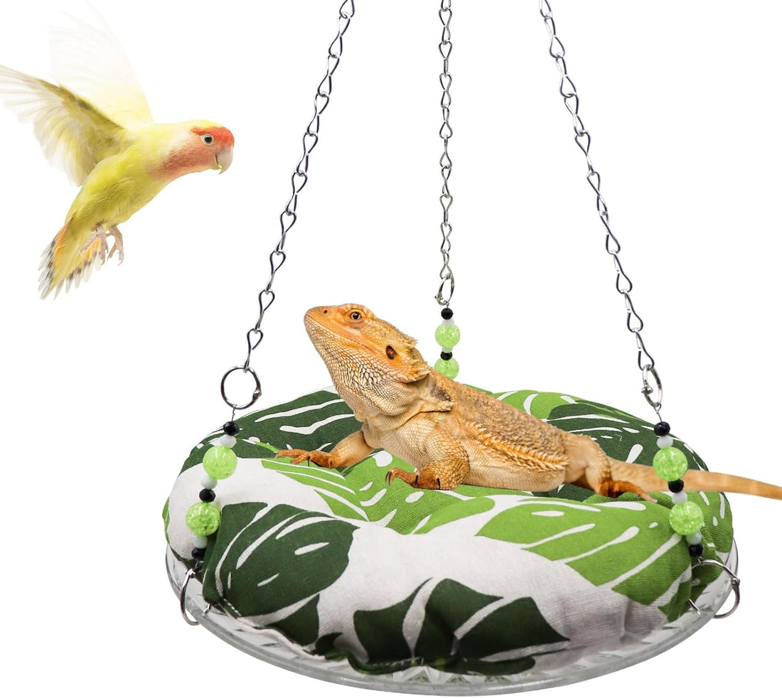 11.8in Reptile Bed，Reptile Hammock Swing Hanging Bed, Lizard Swing Toy
