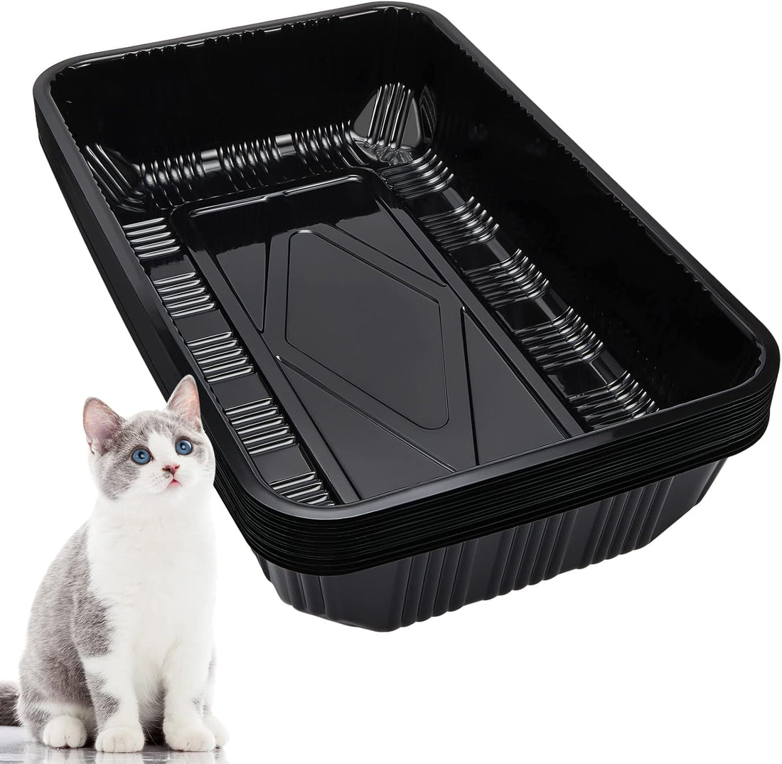 Tessco for you 15 Pcs Disposable Plastic Litter Box for Cats