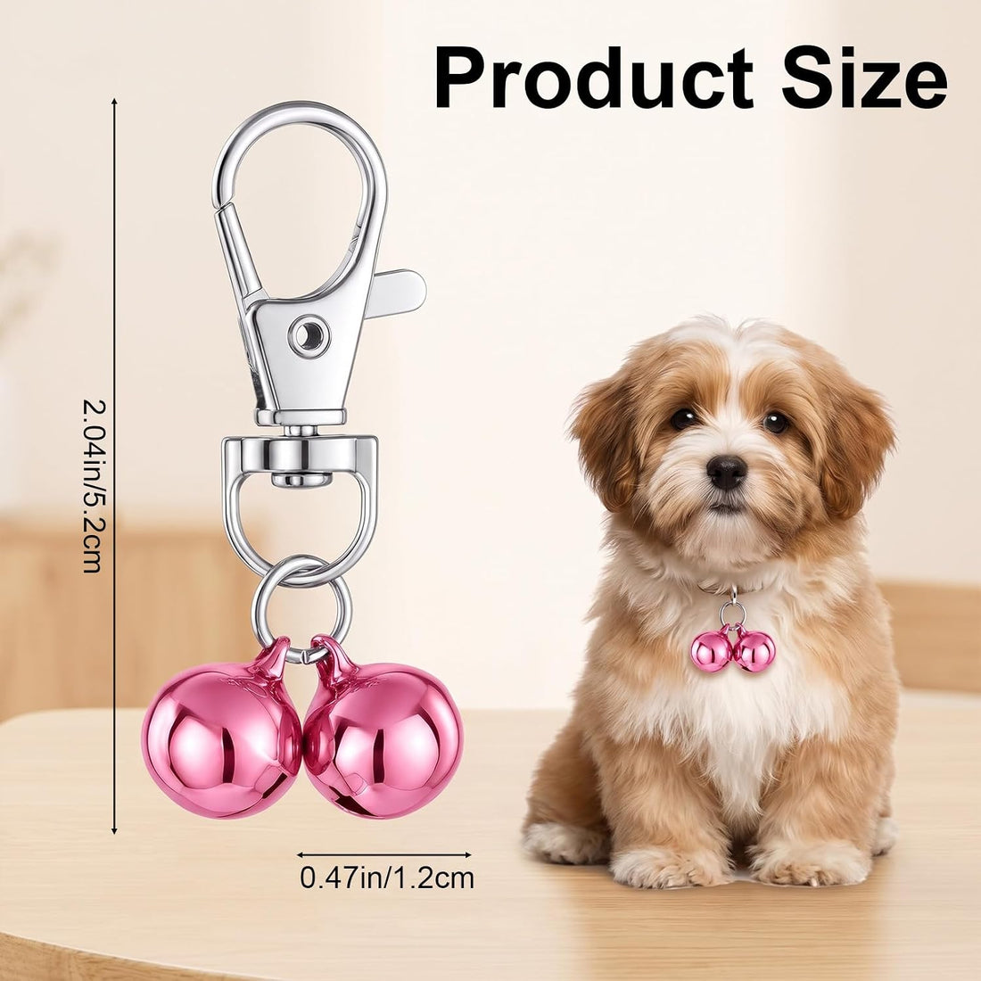 2 Pcs Cat Bell for Dog Collar Charm Training Bells for Dog Collars
