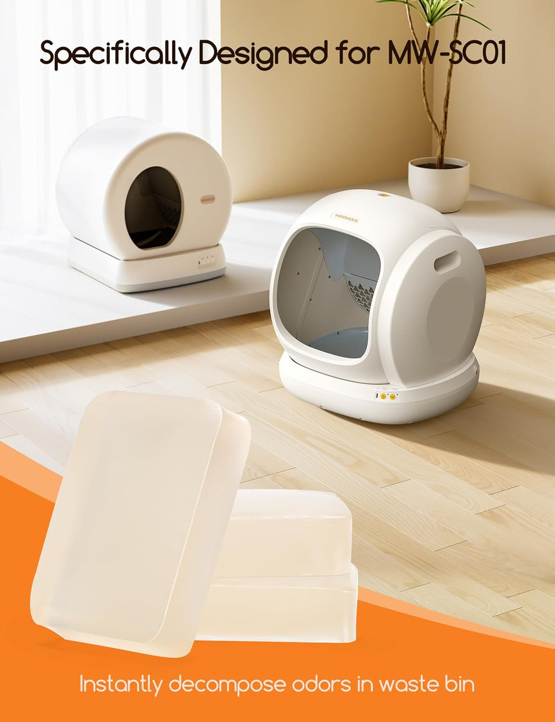 MeoWant Pet Odor Eliminator, Automatic Cat Litter Box Odor Deodorant