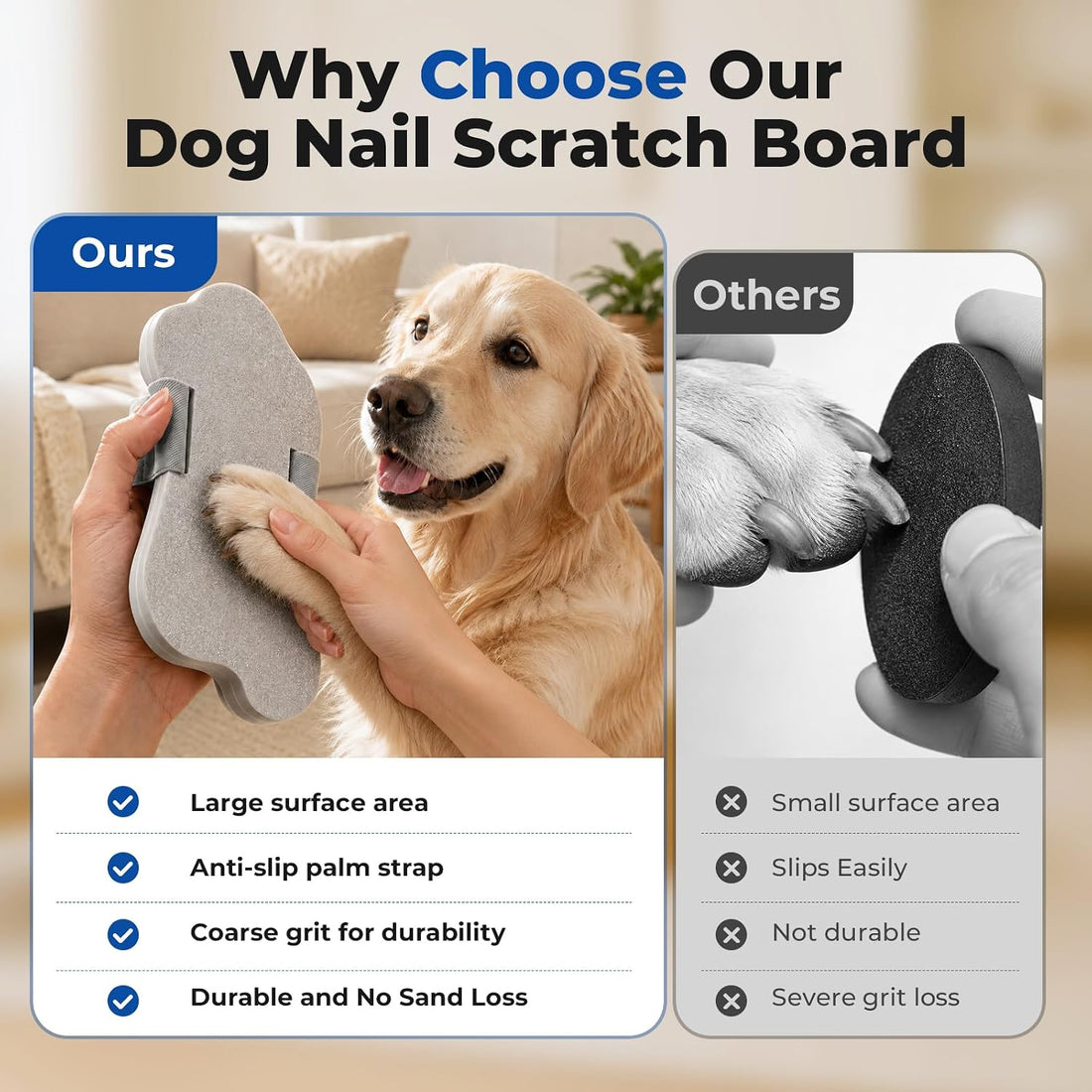 Dog Nail Scratch Board with Hand Strap