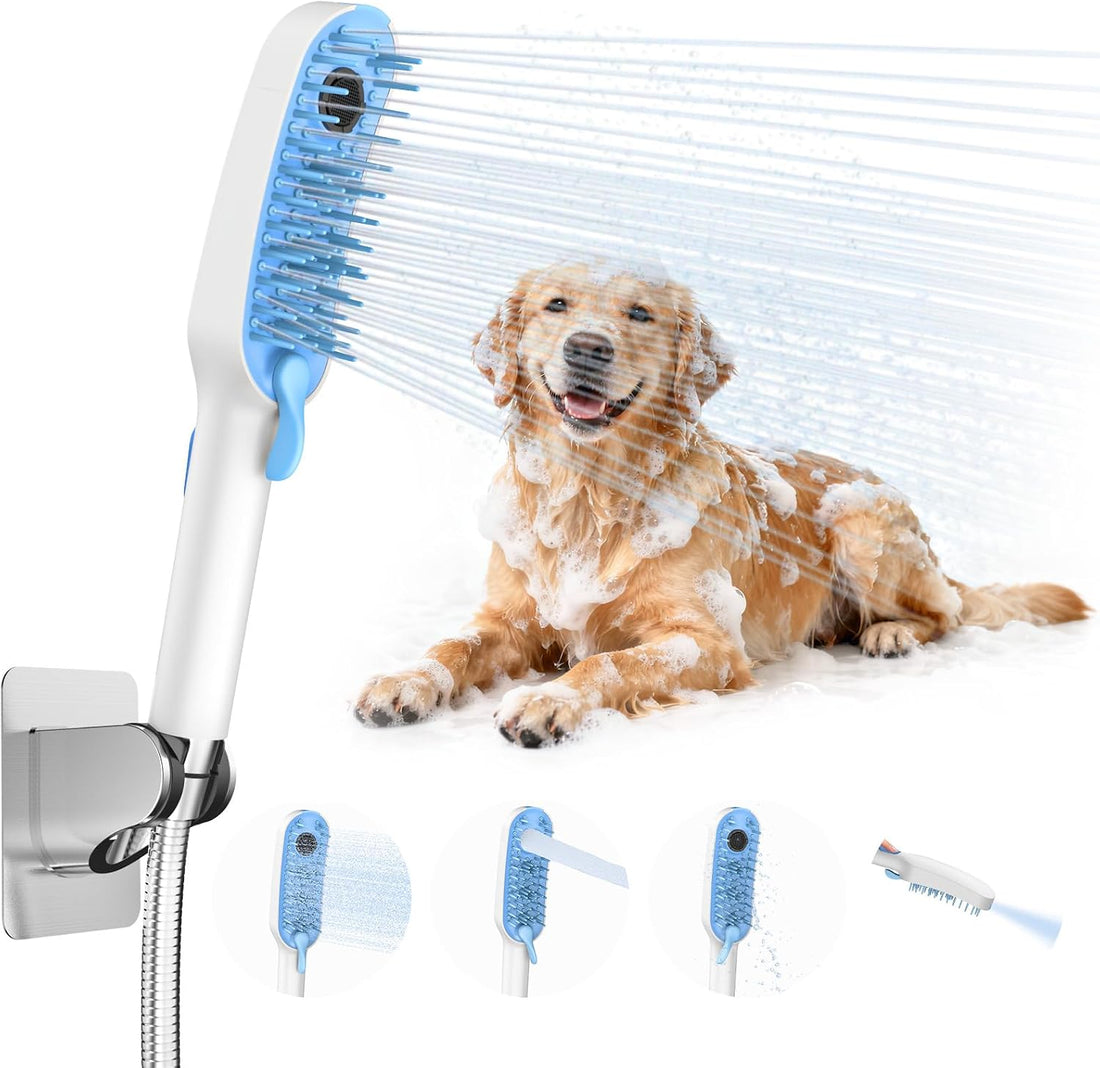 Dog Shower Attachment, Handheld Sprayer for Indoor & Outdoor Pet