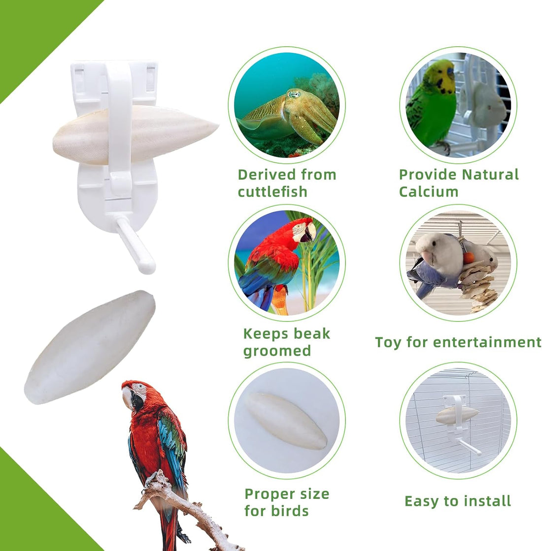 4.3"-4.7" Cuttlebone for Birds,Natural Cuttlefish Bone