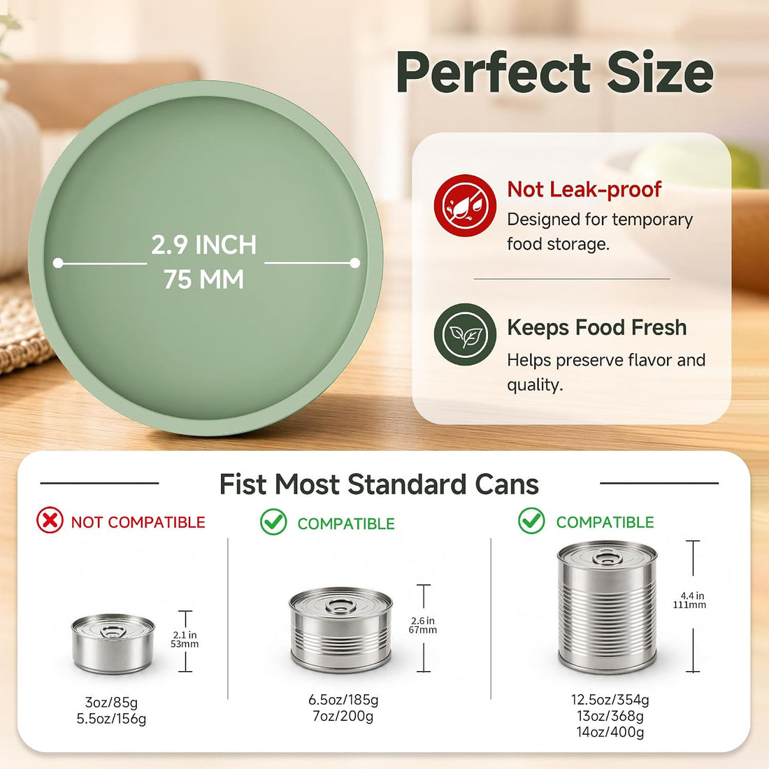 OHMO 2 Pack Pet Food Can Lids