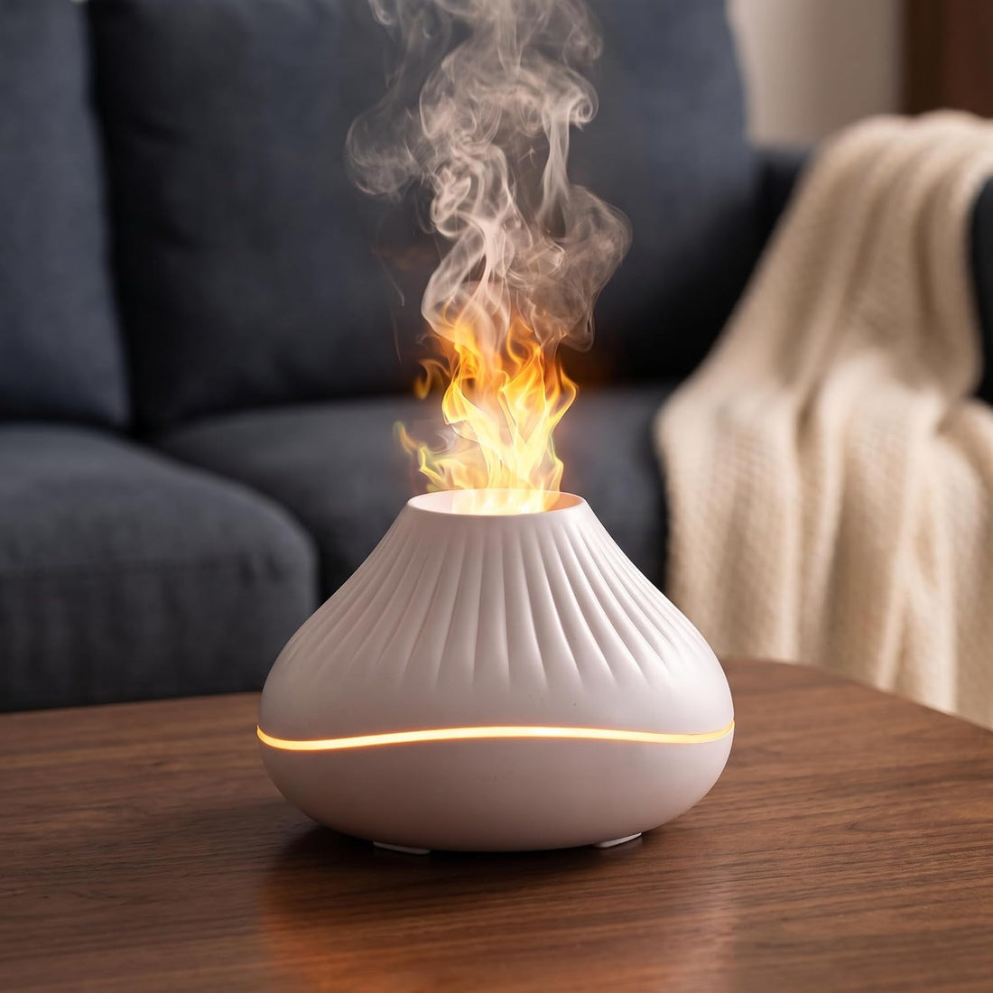 USB Powered Volcano Flame Diffuser Ultrasonic Humidifier