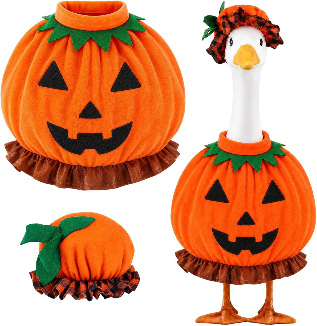 Halloween Witch Porch Goose Outfit With Hat Cape for 23'' Goose