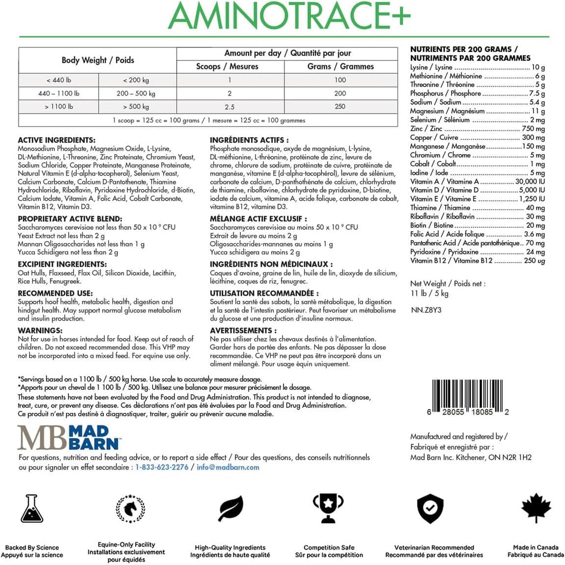 Mad Barn - AnimoTrace+ 5kg | Supports Hoof Growth