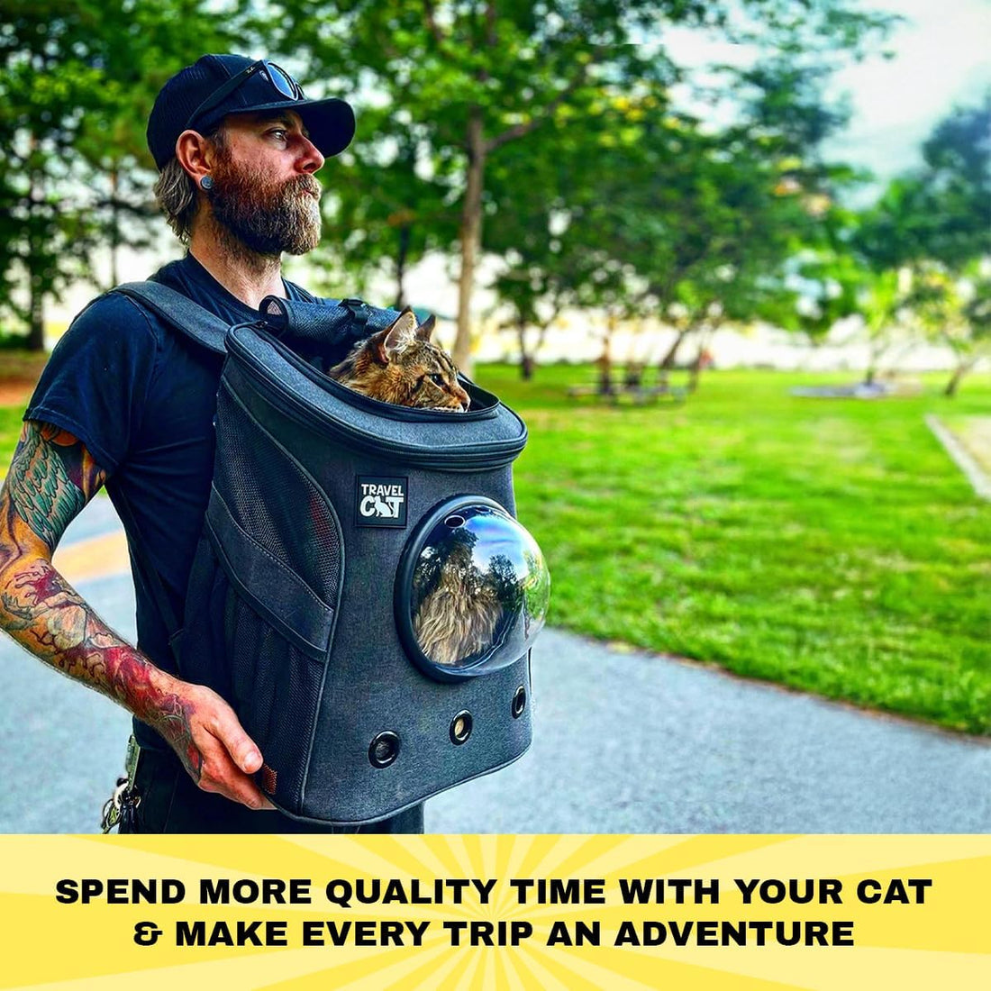Fat Cat Backpack Carrier - Airline Approved Cat Carrier with Space