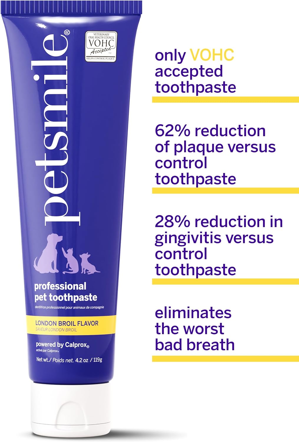 Petsmile VOHC Accepted Pet Toothpaste, London Broil 4.2 Oz
