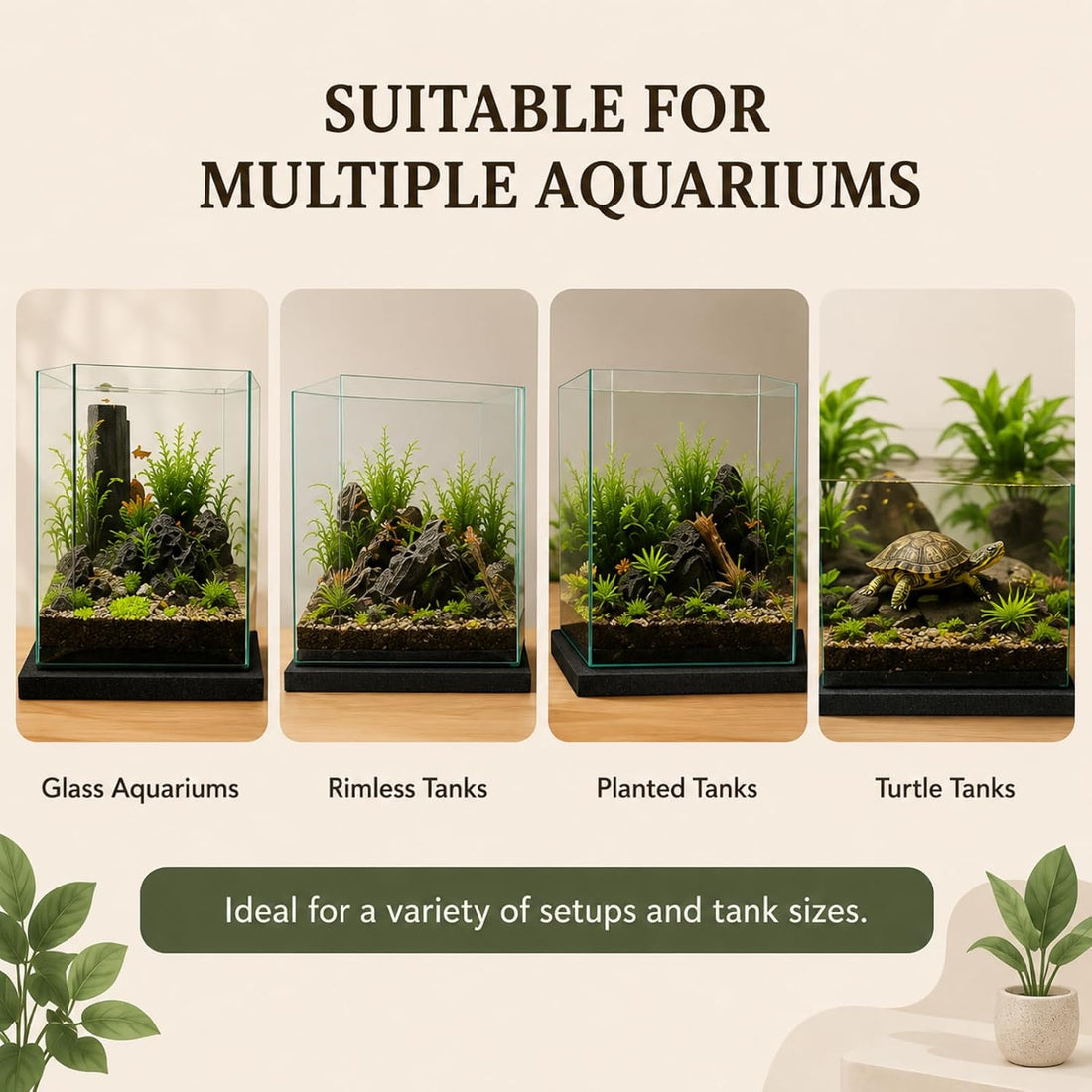 2 PCS Aquarium Foam Pad, 18 x 36 in, 5mm Fish Tank Leveling Mat