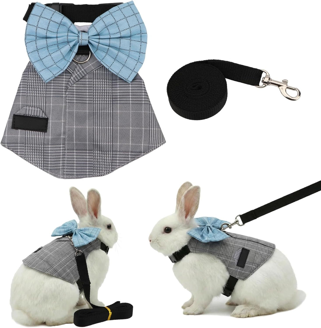 Hypeety Bunny Harness and Leash Set Adjustable Escape Proof Vest
