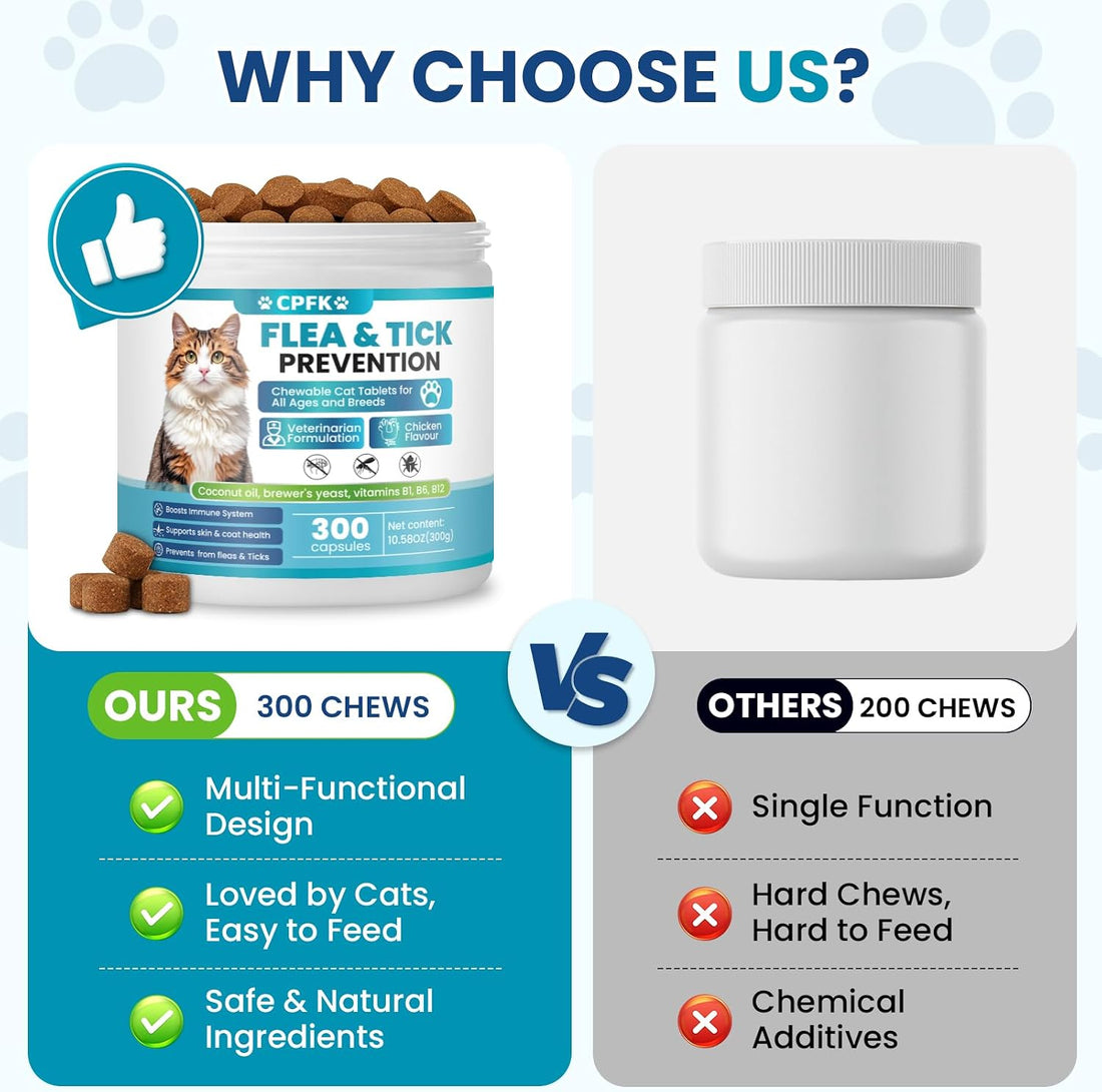 Chewable Flea Treatment for Cats Flea and Tick Prevention for Cats
