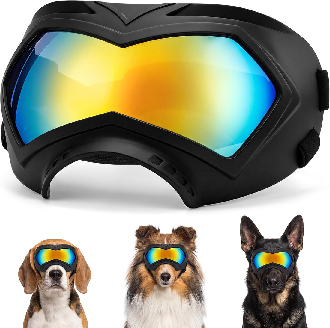 Dog Goggles for Large Dogs Eye Protection Wide Snout