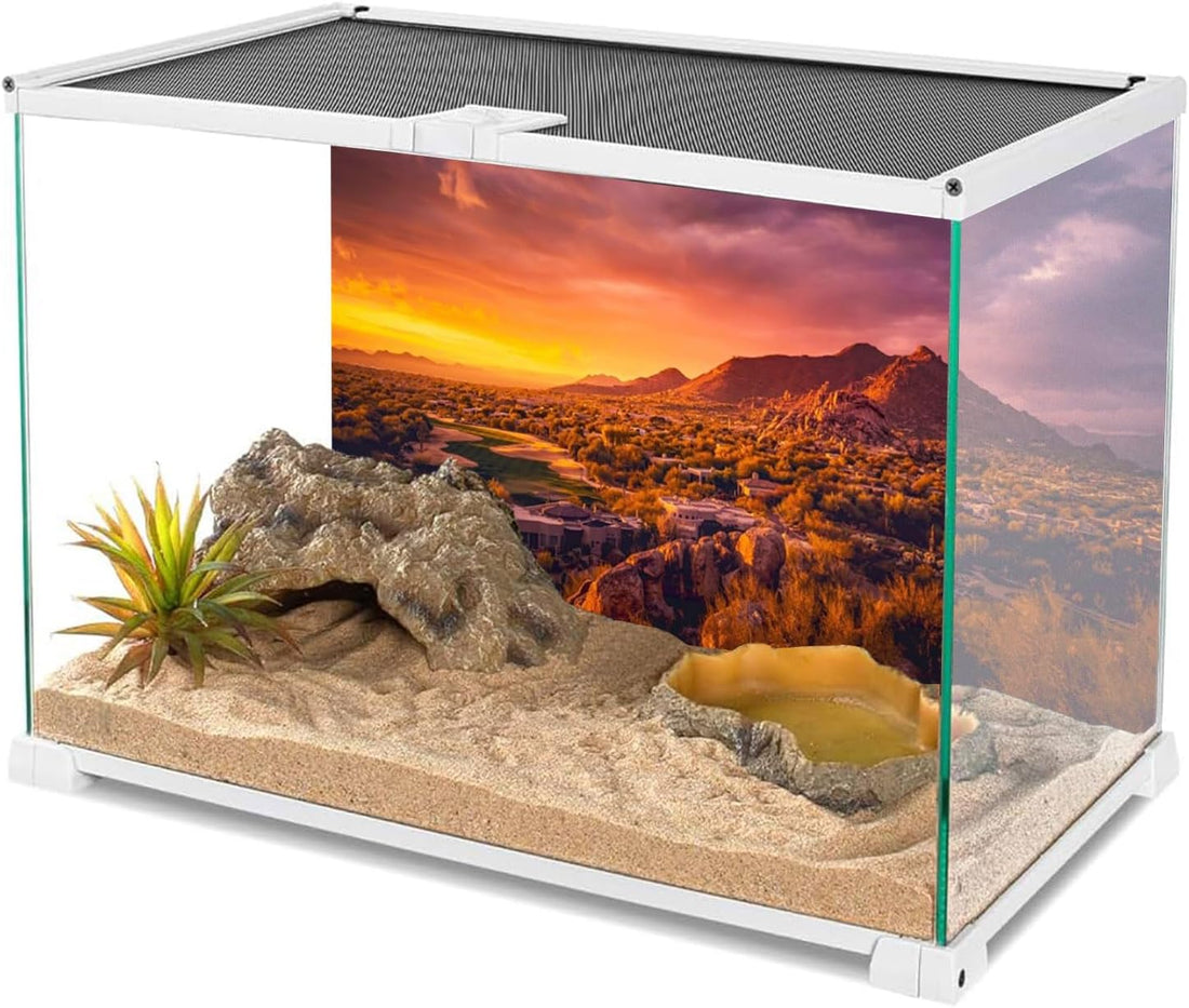 36x18 in Desert Mountain Terrarium Backdrop Oasis Reptile Habitat