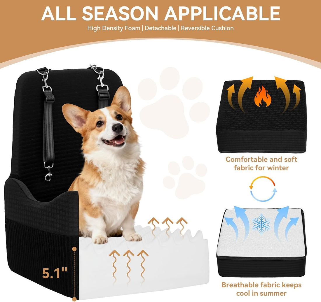 PETSFIT Dog Booster Car Seat for Small/Medium Dogs Up to 35 lbs