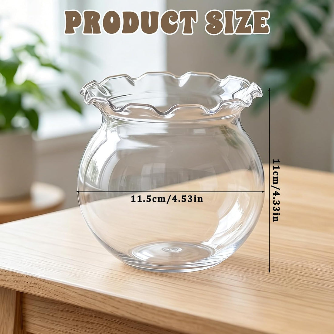 Mini Plastic Fish Bowl with Floral Trim for Parties