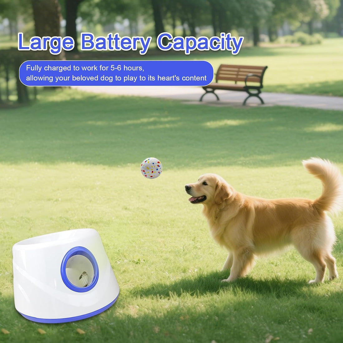 DRK INNOTECK Dog Ball Launcher - Automatic Ball Thrower for Dogs
